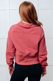 Caroline Half Zip Pullover in Mauve