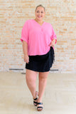 Jordan V-Neck Blouse in Pink