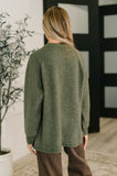 Urban Scooped Hi-Low Long Pullover in Olive