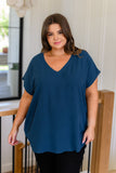 Alina V-Neck Top in Teal