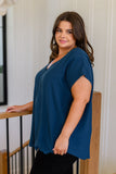 Alina V-Neck Top in Teal