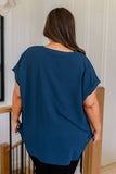 Alina V-Neck Top in Teal