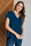 Alina V-Neck Top in Teal