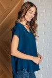 Alina V-Neck Top in Teal