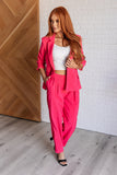 Journey Pleated Trousers in Hot Pink