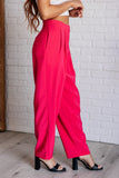 Journey Pleated Trousers in Hot Pink