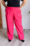 Journey Pleated Trousers in Hot Pink