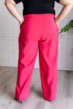 Journey Pleated Trousers in Hot Pink