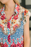 Wanted Whimsy Collared Printed Dress