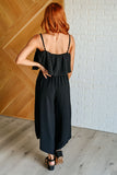 Midnight Spaghetti Strap Jumpsuit