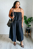 Midnight Spaghetti Strap Jumpsuit