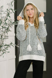 Textured Split Neck Pullover