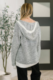 Textured Split Neck Pullover