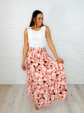 Watercolor Print Maxi Skirt