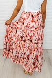 Watercolor Print Maxi Skirt
