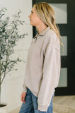 You Should Know Half Zip Pullover in Ash Mocha