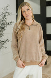You Should Know Half Zip Pullover in Deep Camel