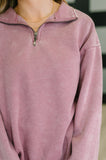 You Should Know Half Zip Pullover in Light Rose