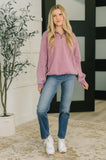 You Should Know Half Zip Pullover in Light Rose