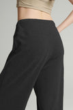 Joey Drawstring Wide Leg Pants in Grey & Black