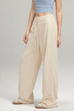 Zoe Drawstring Wide Leg Pants with Pockets