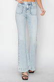 Fiona High Rise Front Patch Pocket Flare Jeans