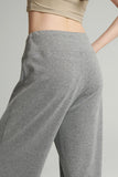 Joey Drawstring Wide Leg Pants in Grey & Black