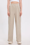 Mae Elastic Waist Wide Leg Pants in Khaki, Brown & Black