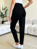 CARMEN DOUBLE CUFF JOGGERS IN BLACK