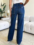 LEILA HIGH RISE CARGO STRAIGHT JEANS