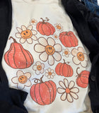 Retro Pumpkin and Flower Tee