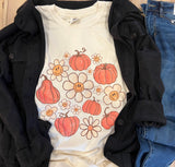 Retro Pumpkin and Flower Tee