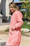 Hooded Teddy Jacket with Thumbholes