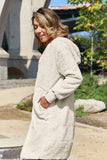 Hooded Teddy Jacket with Thumbholes