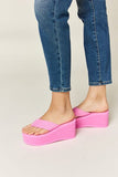 Polly Platform Wedge Sandals in Pink