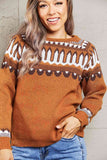 Dion Patterned Round Neck Sweater