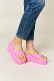 Polly Platform Wedge Sandals in Pink