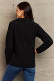 Collared Neck Zip-Up Jacket with Pockets