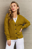 Fiona Button Down Cardigan in Chartreuse