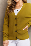 Fiona Button Down Cardigan in Chartreuse