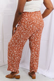 Rory Geometric Printed Pants in Red Orange