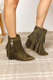 Ryan Tassel Wedge Heel Ankle Booties