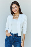 June Cropped Cardigan in Ivory