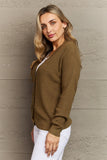 Fiona Full Size Button Down Cardigan in Olive