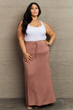 Flare Maxi Skirt in Chocolate