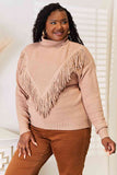 Marla Turtleneck Fringe Sweater