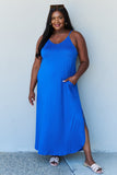 Good Energy Cami Slit Maxi Dress in Royal Blue