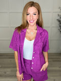 Julie French Terry Button Down Top in Two Colors