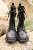 Mazzy Combat Boots In Black