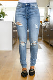 Juno Skinny Destroyed Jeans